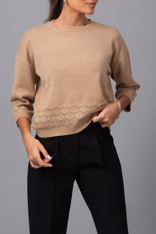 Knit sweater with textured detail