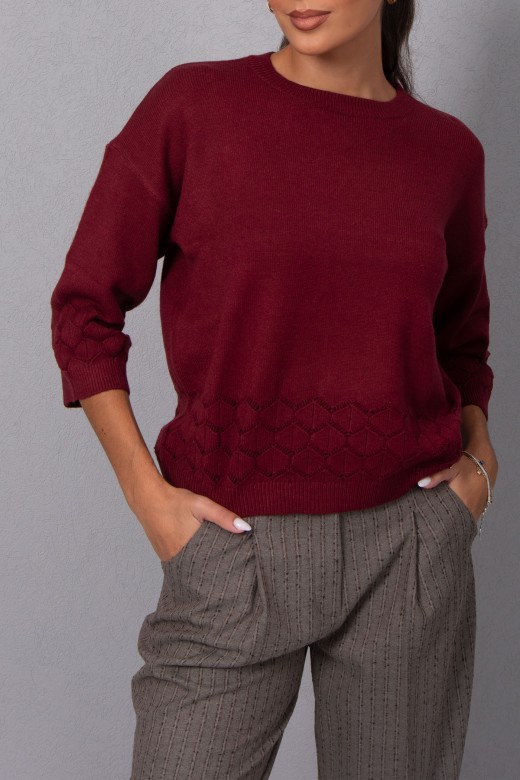 Knit sweater with textured detail