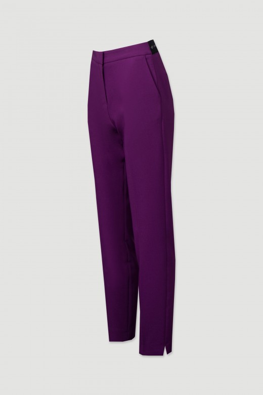 Classic trousers with elastic belt