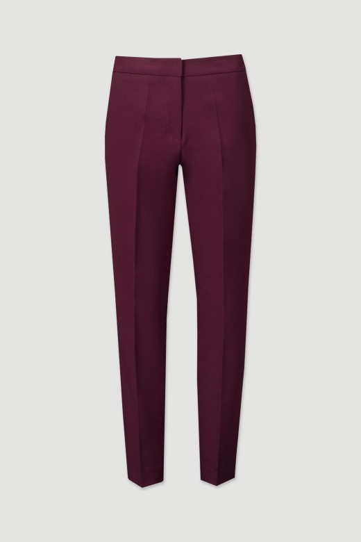 Classic trousers with elastic belt