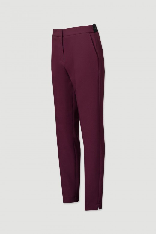 Classic trousers with elastic belt