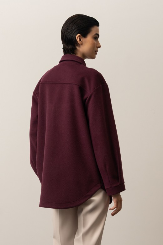 Abrigo de pao oversize con cuello