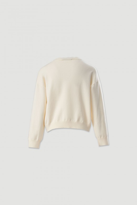 Camisola de malha com bordado