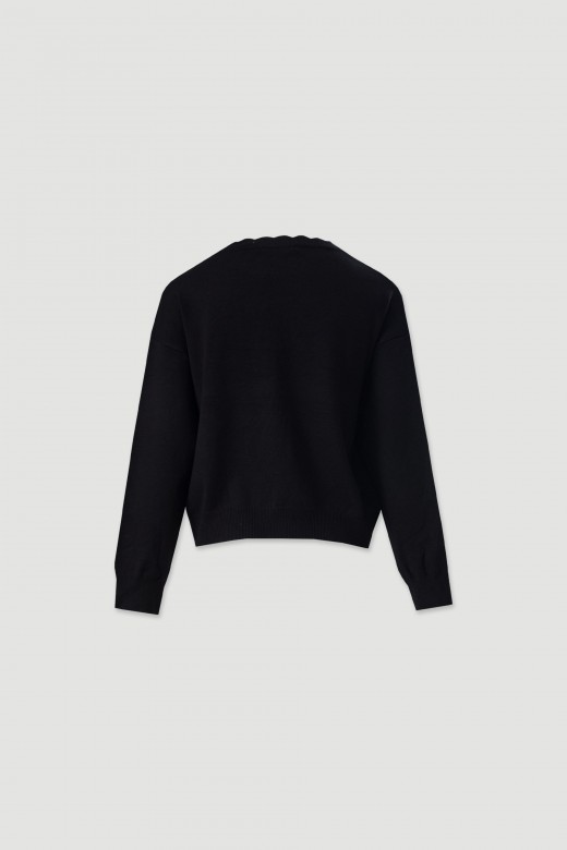 Camisola de malha com bordado