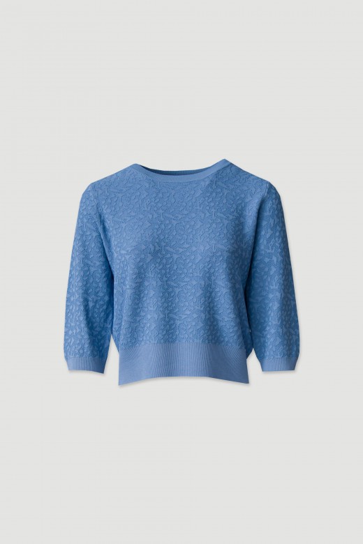 Camisola com malha trabalhada