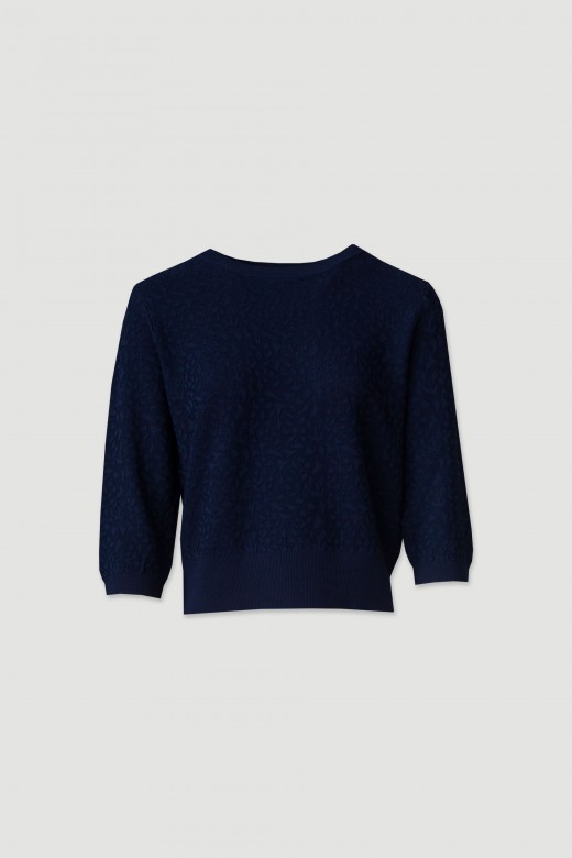 Camisola com malha trabalhada