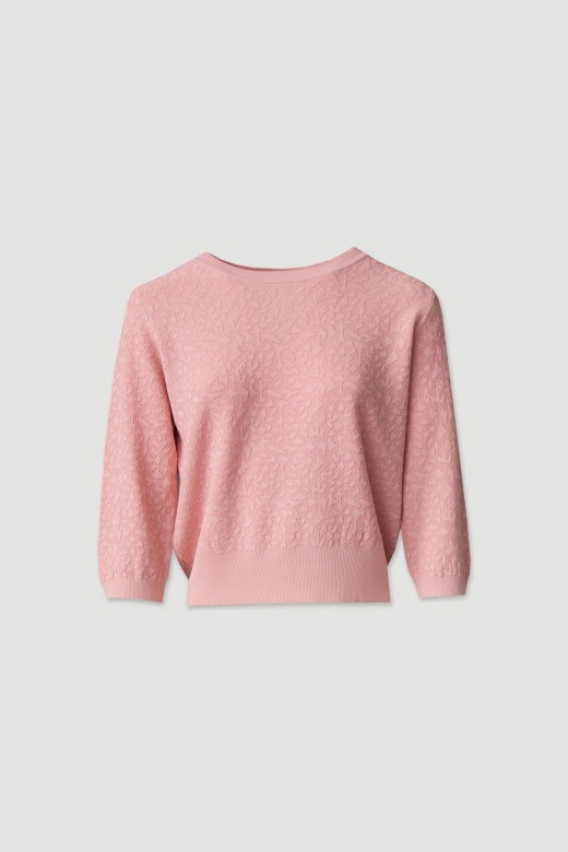 Camisola com malha trabalhada