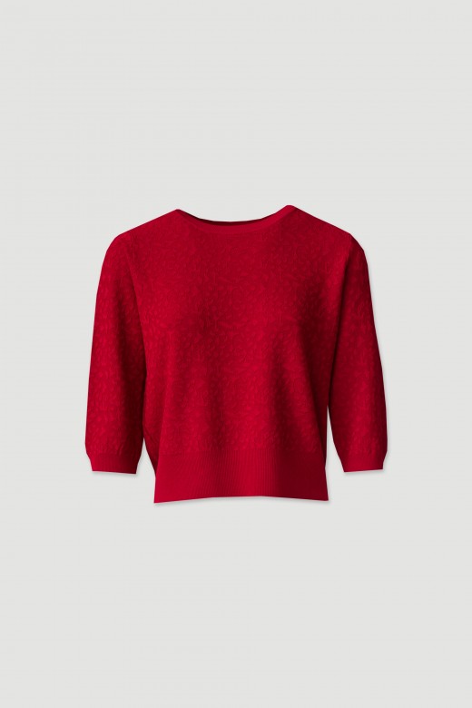 Camisola com malha trabalhada