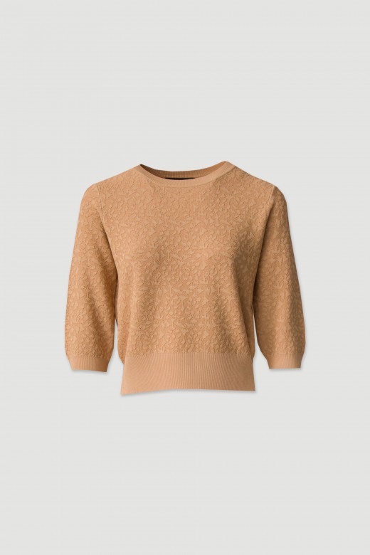 Camisola com malha trabalhada
