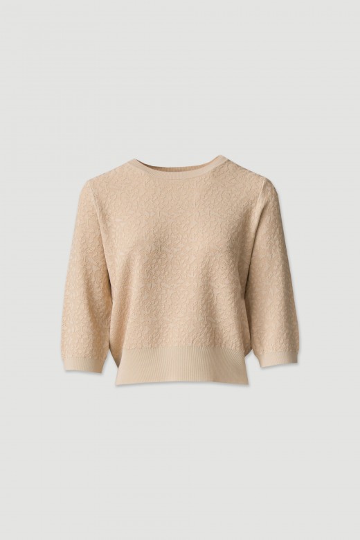 Camisola com malha trabalhada