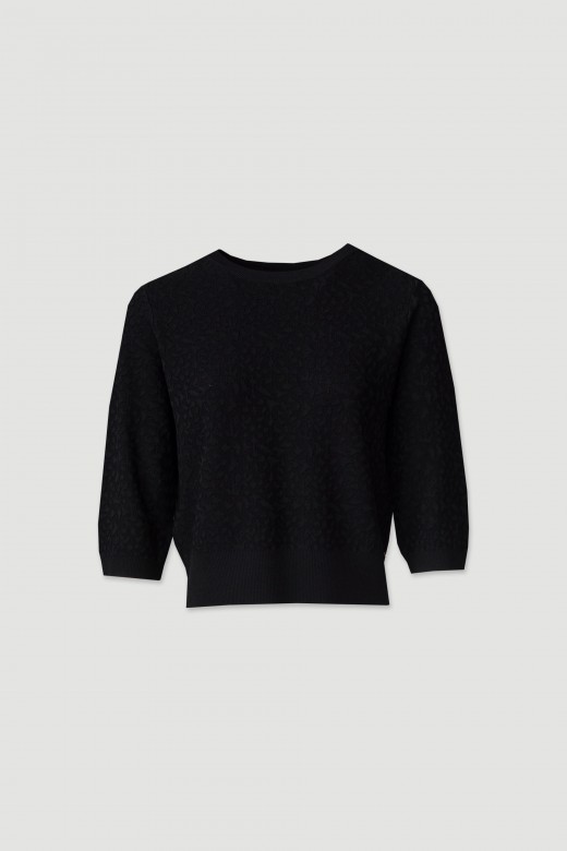 Camisola com malha trabalhada