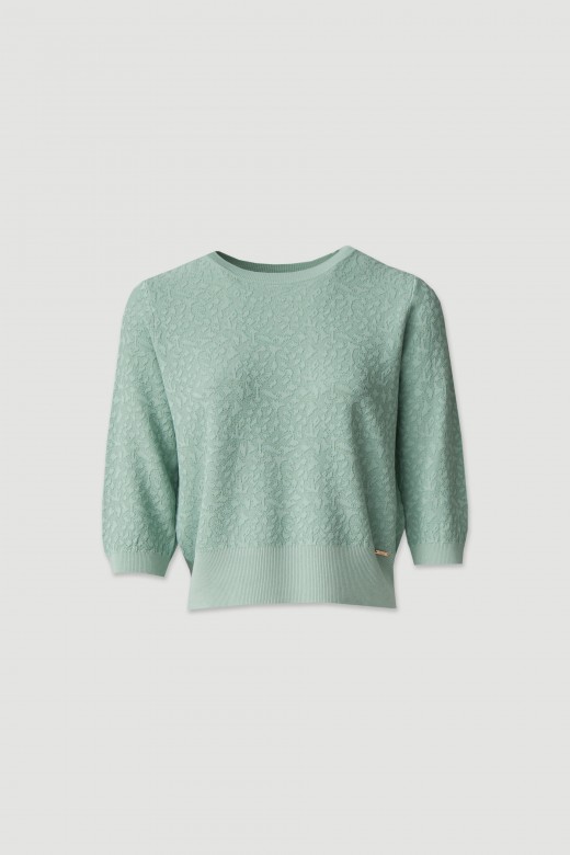 Camisola com malha trabalhada