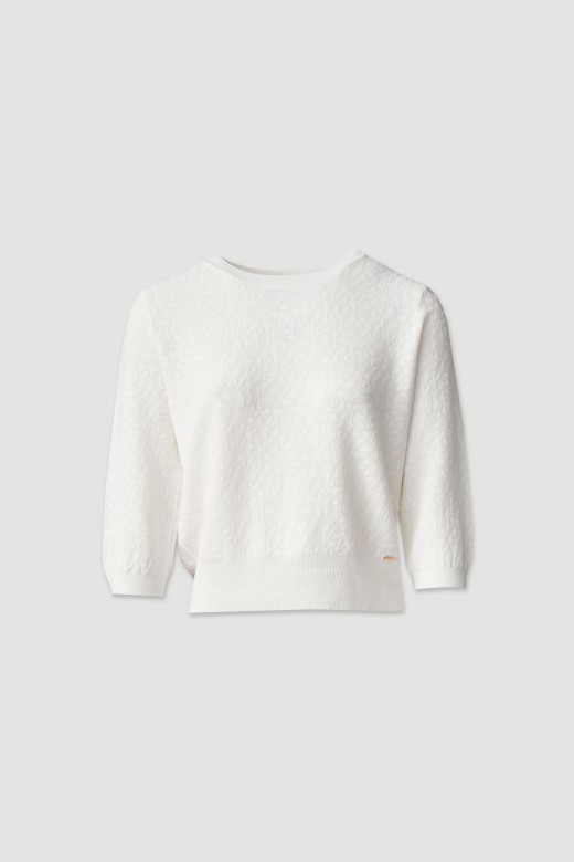 Camisola com malha trabalhada