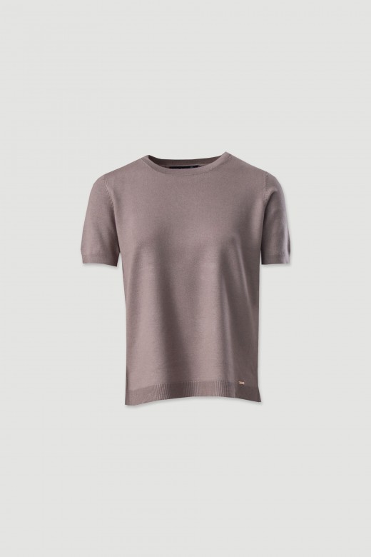 Camisola de malha de manga curta