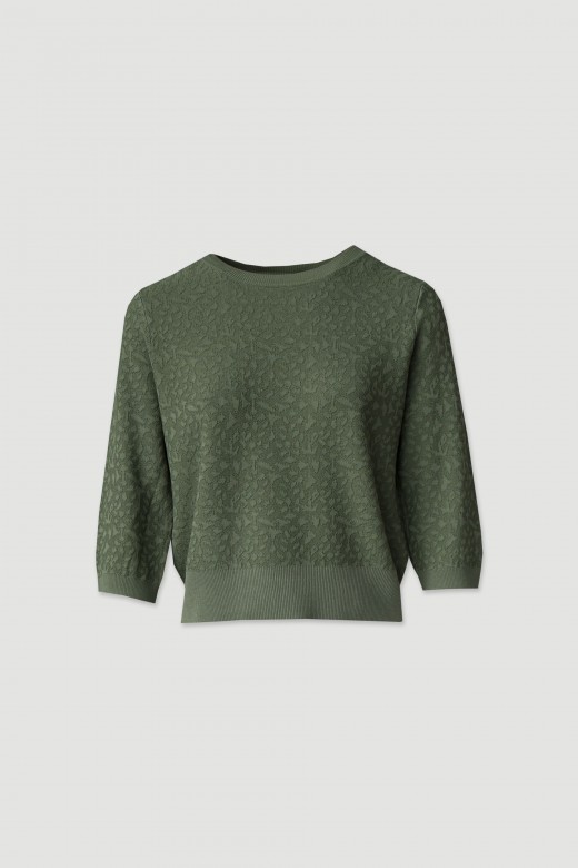 Camisola com malha trabalhada