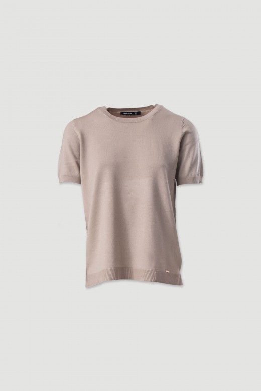 Camisola de malha de manga curta