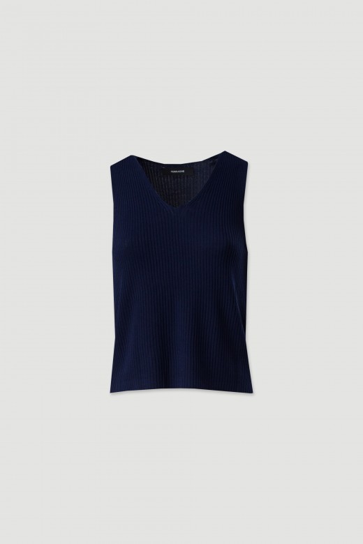 Conjunto de malha: casaco e top