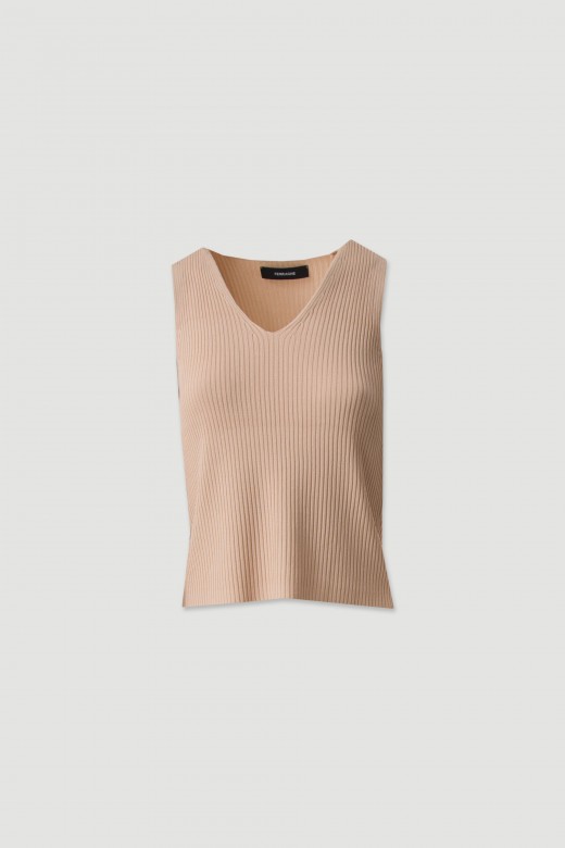 Conjunto de malha: casaco e top
