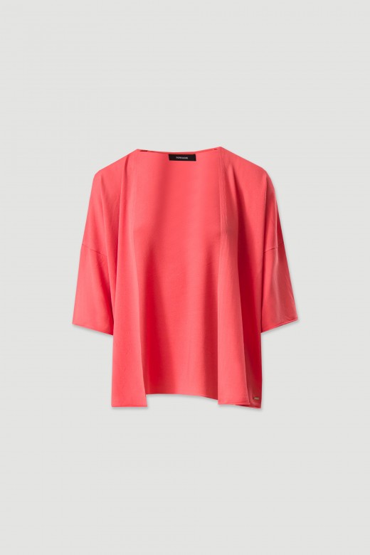 Conjunto de malha: casaco e top