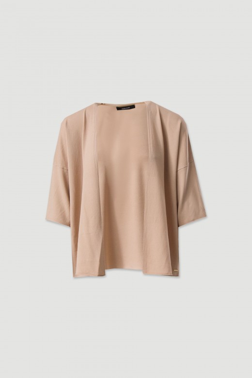 Conjunto de malha: casaco e top