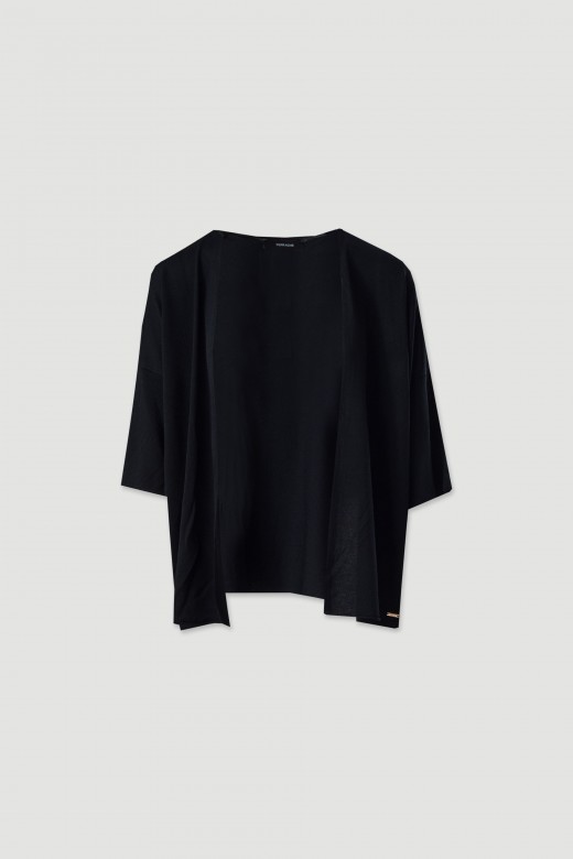 Conjunto de malha: casaco e top