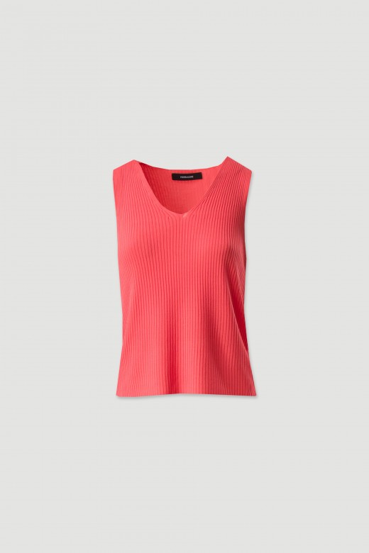 Conjunto de malha: casaco e top