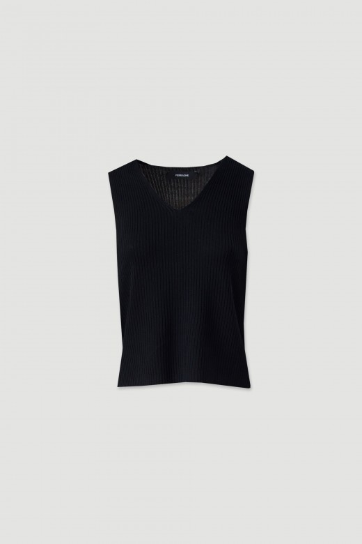 Conjunto de malha: casaco e top