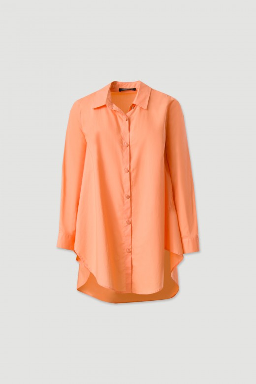 Camiseiro assimtrico comprido 100% algodo