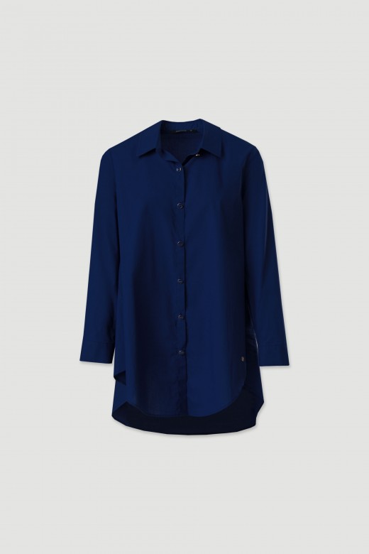 Camiseiro assimtrico comprido 100% algodo