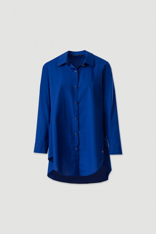 Camiseiro assimtrico comprido 100% algodo
