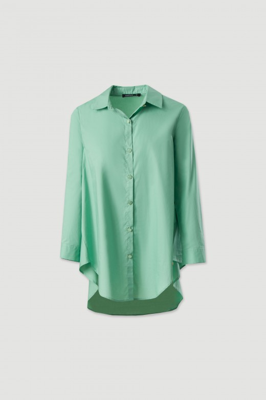 Camiseiro assimtrico comprido 100% algodo