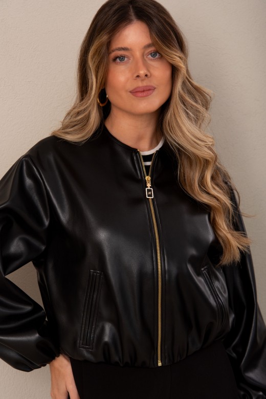 Chaqueta efecto piel