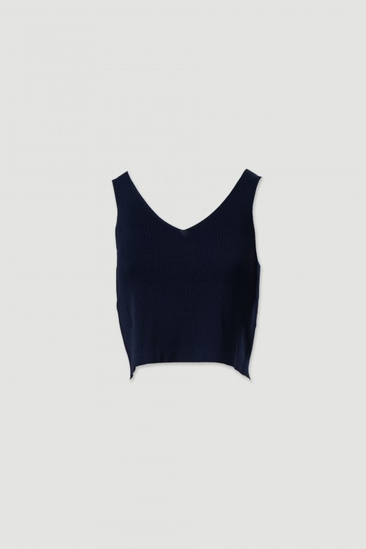 Conjunto de malha fina: casaco curto com top