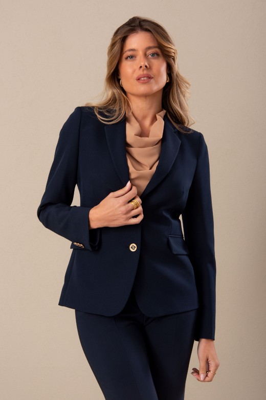 Blazer clssico cintado