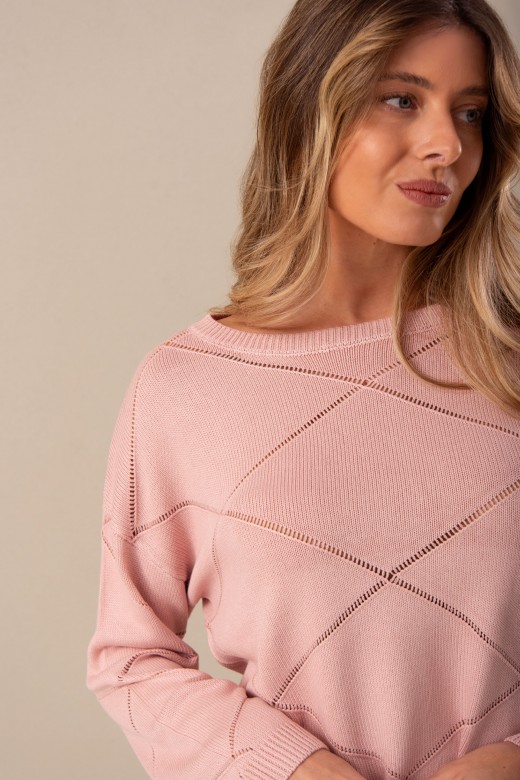 Pull en maille avec dtail perfor