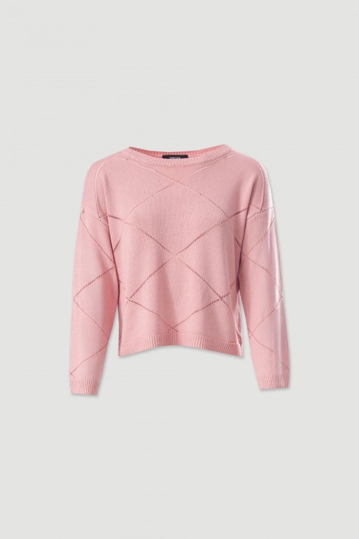 Pull en maille avec dtail perfor