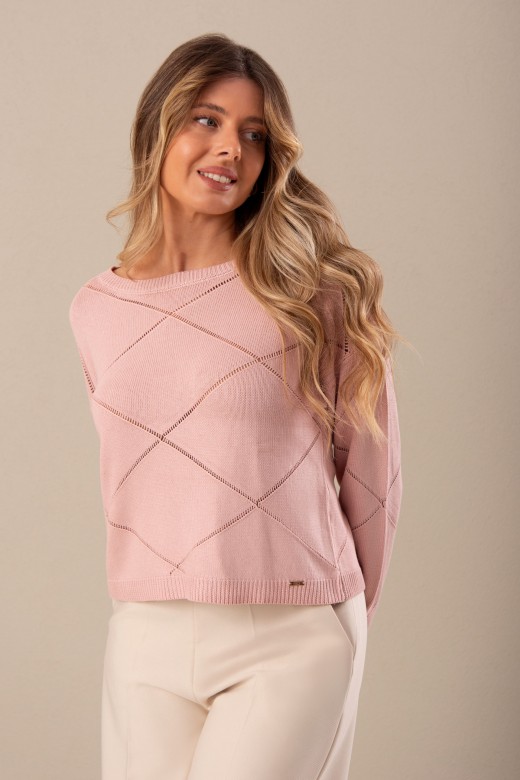 Pull en maille avec dtail perfor