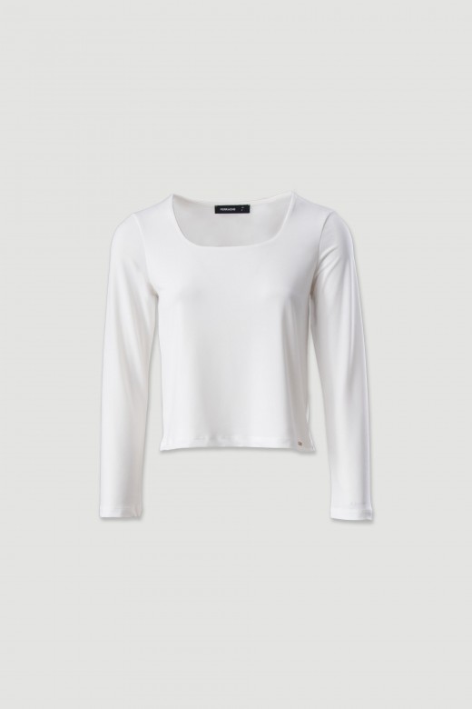 Camisola com decote arredondado