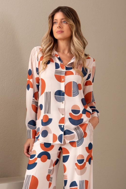 Blouse avec imprim gomtrique