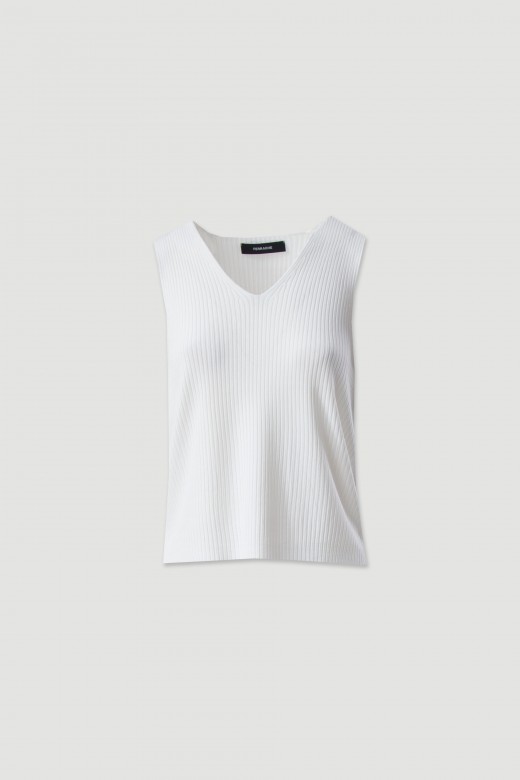 Conjunto de malha: casaco e top