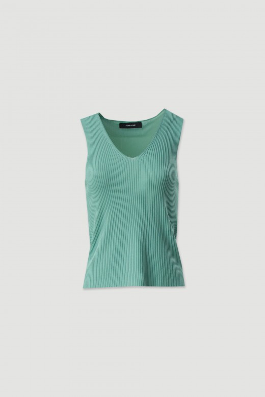 Conjunto de malha: casaco e top