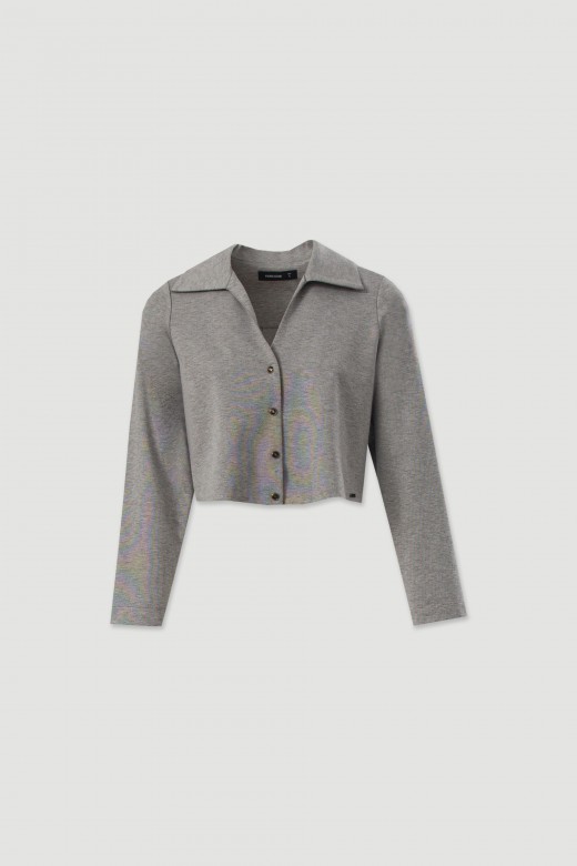 Short knit cardigan