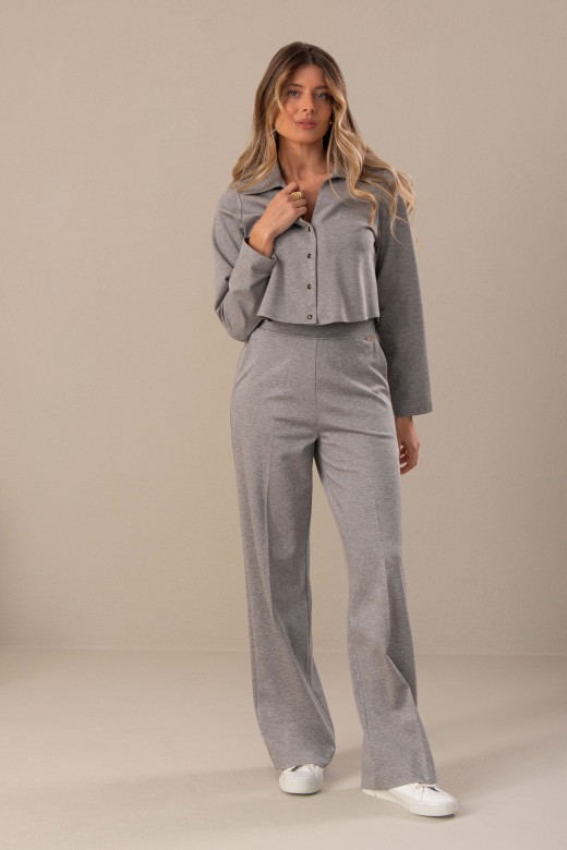 Pantaln de punto wide leg