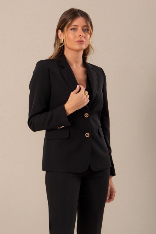 Blazer clssico cintado