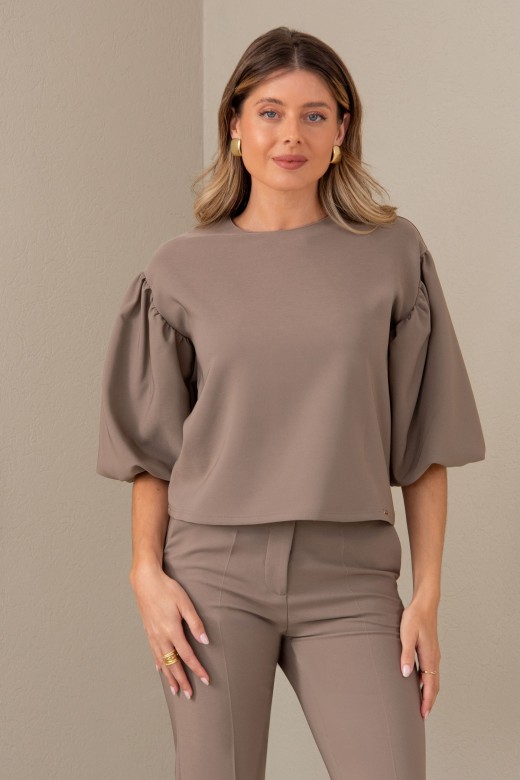 Camisola de manga abalonada