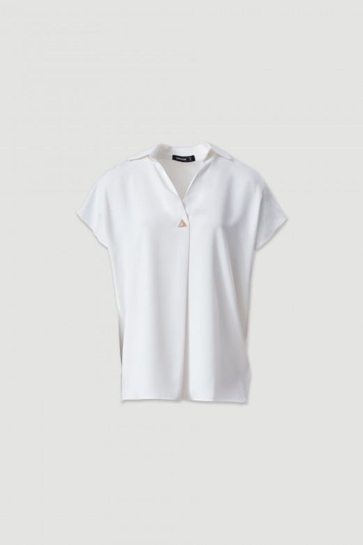 Blusa fluda com chapa metlica
