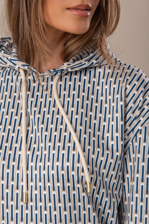 Sweater com estampado geomtrico