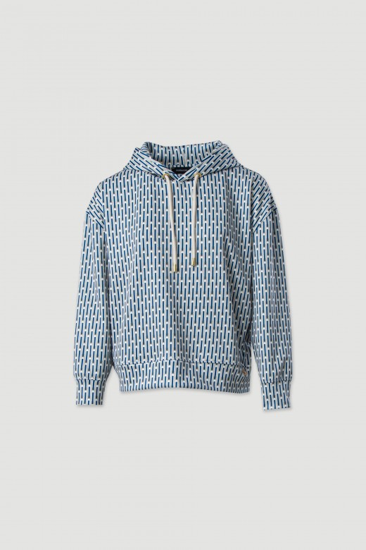 Sweater com estampado geomtrico