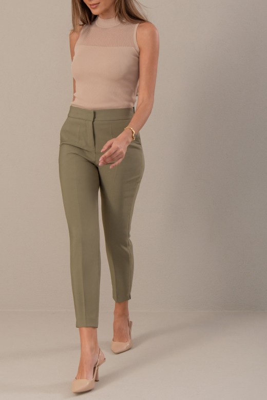 Haut en maille transparente  col montant 100 % viscose