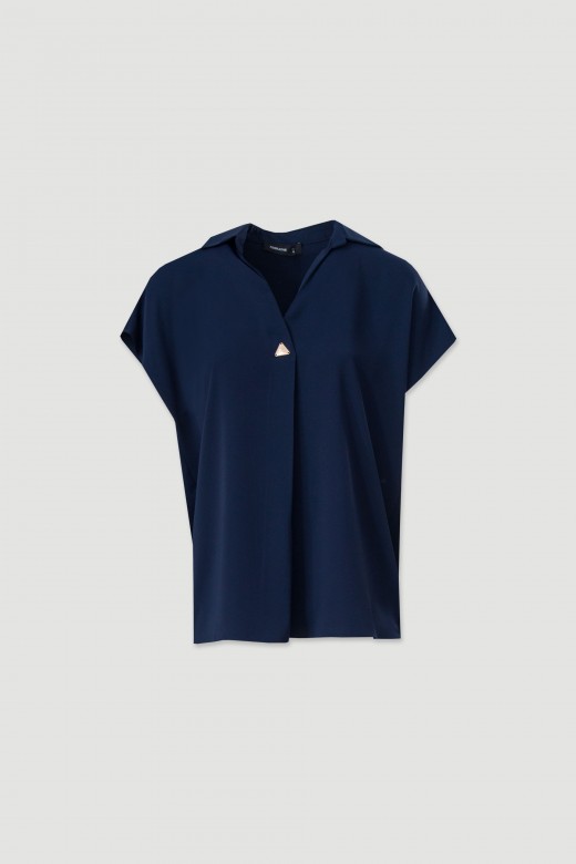 Blusa fluda com chapa metlica